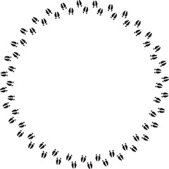 Moose Tracks Frame , Deer Tracks Border