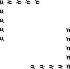 Moose Tracks Frame , Deer Tracks Border