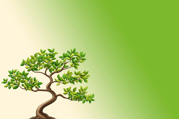 Fondo con bonsai, espacio para texto