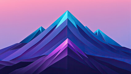Majestic purple mountain range artfully rendered for modern backgrounds and creative projects aesthetic appeal