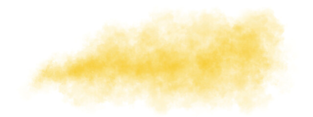 A yellow smoke cloud is blowing in the wind