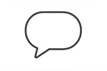 Naklejka premium Speech bubble icon outline showing communication and dialogue, sending new messages, flat style transparent background