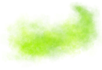 Realistic vibrant green smoke cloud with soft texture and transparent background for visual content and digital projects © siaminka