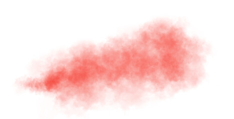 Fototapeta premium Realistic orange smoke cloud with soft texture and transparent background for visual projects, posters and web content