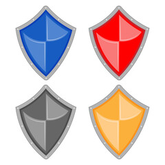 Set of medieval style shields