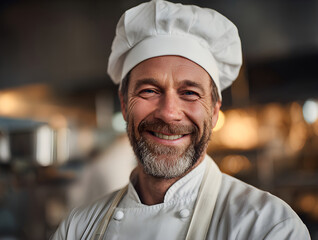 Warm smile from a seasoned chef, ready to inspire culinary adventures and bring comforting flavors to your table with passion and expertise