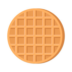 Round Waffle Vector Illustration