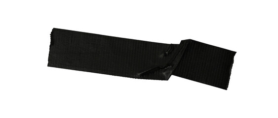 black paper adhesive tape strips on a transparent background.	