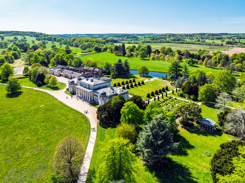 Shugborough Estate from a drone, Great Haywood, Staffordshire, England