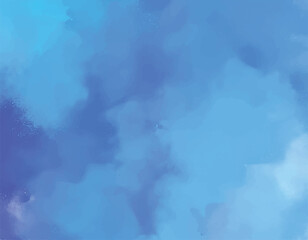 vibrant blue watercolor abstract background texture, hand painted azure and indigo paper wash, calming ocean water color splatter backdrop, modern digital abstract sky watercolor design template