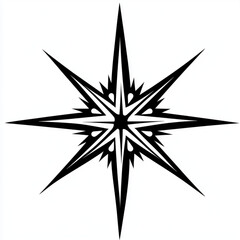 Obraz premium black and white star
