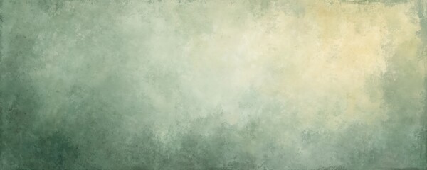 Old textured painted design with distressed vintage look. Abstract grunge background with soft green and yellow muted tones. Subtle distressed paint strokes for a retro feel.