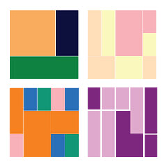 Colorful abstract geometric pattern with squares and rectangles creates a modern and vibrant design for creative projects