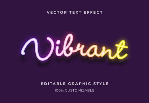 Violet and Yellow Neon Brick Wall Text Effect Glow Script Font
