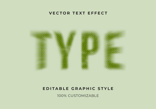 Blurred Halftone Text Effect