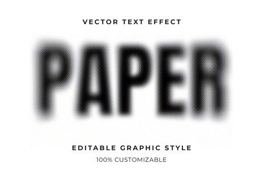 Halftone Blurred Print  Text Effect