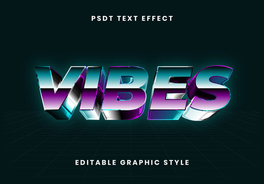 Chrome Bold 3D Retro 80S Metallic Text Effect