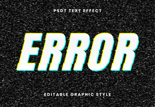 White And Yellow Cyberpunk Glitch Text Effect Bold Slanted Font