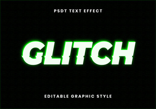 White and Green TV Distortion Text Effect Noise Glitch Font