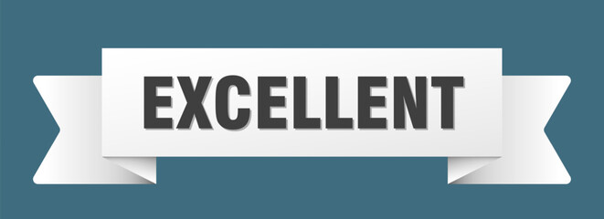 excellent ribbon isolated on transparent background. excellent ribbon