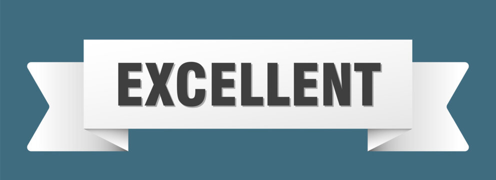 excellent ribbon isolated on transparent background. excellent ribbon