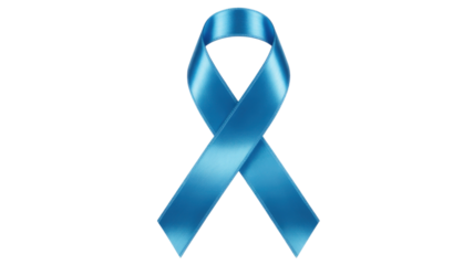 Light Blue Ribbon Symbol Awareness Supporting Health and Promoting Wellbeing