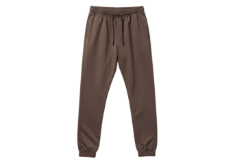 Men’s Brown Jogger Pants with Adjustable Waist and Elastic Cuffs