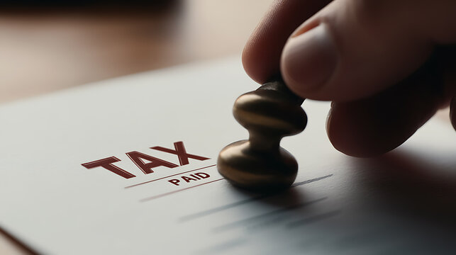 Tax season is here! Get your finances in order and make sure your taxes are paid on time. Don't wait until the last minute, start preparing your return today! Tax paid.