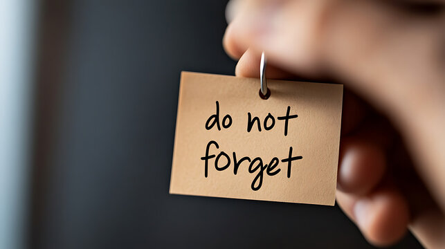 A gentle reminder, a call to mindfulness, or a personal promise. This image captures the essence of not letting go of what truly matters, with a note that's simple and clear.