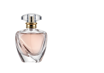 Elegant perfume bottle evokes luxury and romance