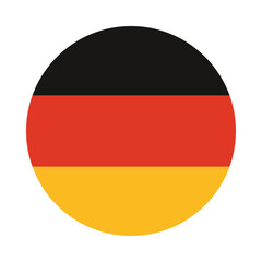 Obraz premium Simple isolated round icon of the German flag for web, app, or educational use vector illustration