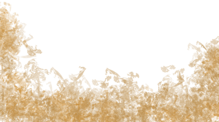 Dust and sand clouds on transparent background. Realistic dust clouds. Brown crumbly ground smoke effect, environmental pollution.