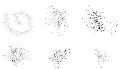 Fototapeta premium Grunge texture scratches set of black and white paint ink vector blood element splash background