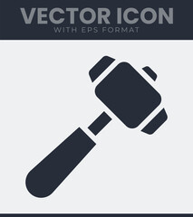 Simple mallet icon vector graphic tools silhouette