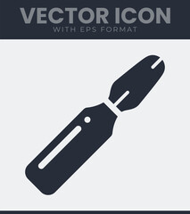 Simple stylized vintage pen ink nib vector icon graphic