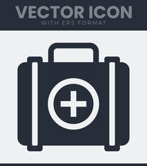 First aid kit medical emergency cross symbol vector icon