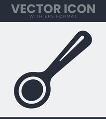 Simple spoon vector icon simple kitchen utensil graphic