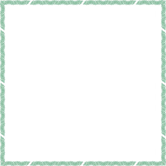 green frame with leaves