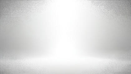 Halftone spotted abstract pattern. Subtle background with gray dots on light backdrop. Modern digital graphic design resource for web, print, presentation projects. Tech, business template. Empty