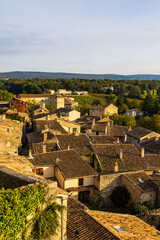 Panorama of the village and countryside around Grignan from the castle