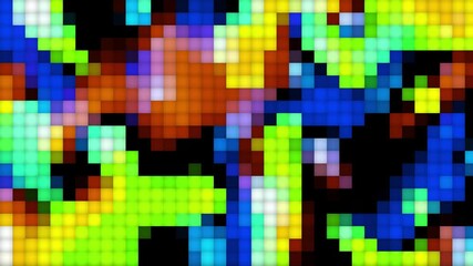 Colorful mosaic tiles pattern moving seamless animation background for design and motion - Powered by Adobe