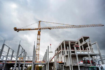 Building site of a large industrial building