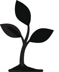 Minimalist Green Leaf Symbol — Nature, Ecology, and Sustainability Icon