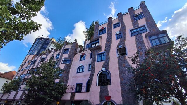 Magdeburg, Germany: famous arthouse of the architect Friedensreich Hundertwasser called "gruene Zitadelle"