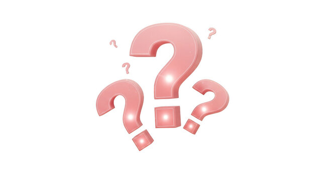 Puzzling pink question marks symbolizing confusion mystery and unknown inquiries abstract concept