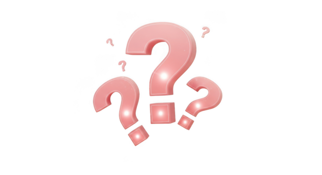 Puzzling pink question marks symbolizing confusion mystery and unknown inquiries abstract concept