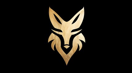 Minimalist gold fox logo, elegant and clever design with clean lines. Concept: Branding, luxury logo design, intelligence and agility symbol, modern elegant aesthetics, premium brand identity.