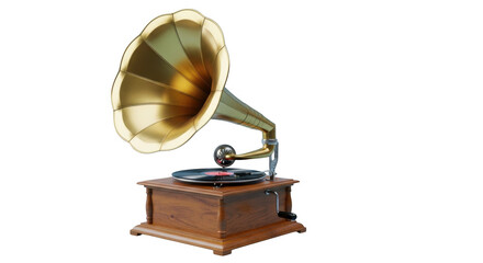 Vintage gramophone antique music player retro sound device nostalgic audio equipment