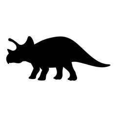 Illustration of a triceratops, a herbivorous dinosaur known for its three horns and large bony frill from the late cretaceous period