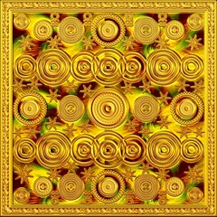 abstract background with golden circles